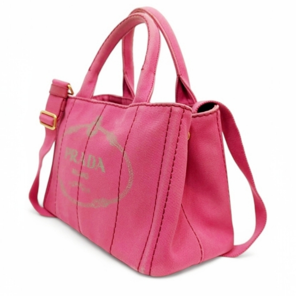 ✨️💎Authentic PRADA Canapa L Denim Tote Bag with strap - Picture 14 of 15